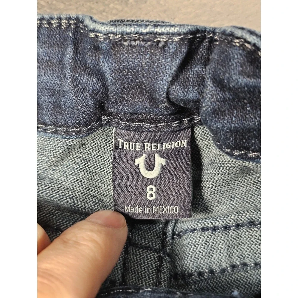 True Religion‎ Kids Rocco Skinny Jeans Girls Size 8 Blue Stretch Denim